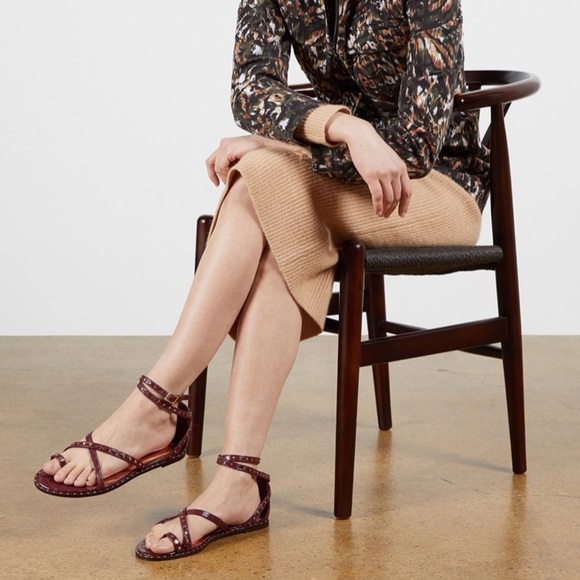 NEW Ted Baker Mathar flat studded gladiator sandals 7 - Picture 2 of 11